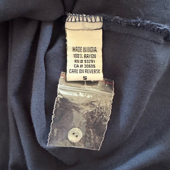 Women's Ruffled Navy Top - Picture 5 of 5